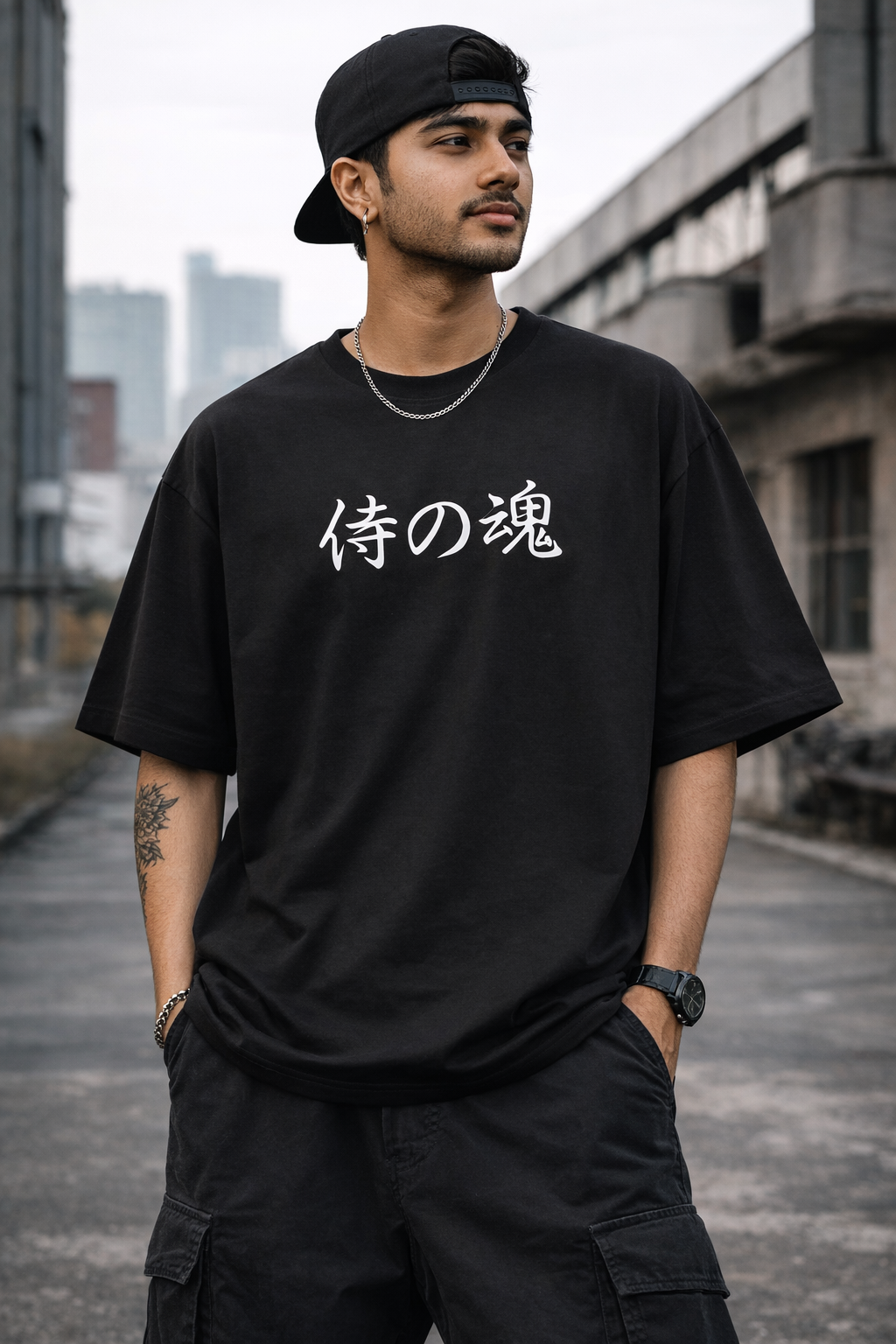 Chibi Samurai Oversized T-Shirt – Premium Heavyweight Cotton Unisex Streetwear Tee